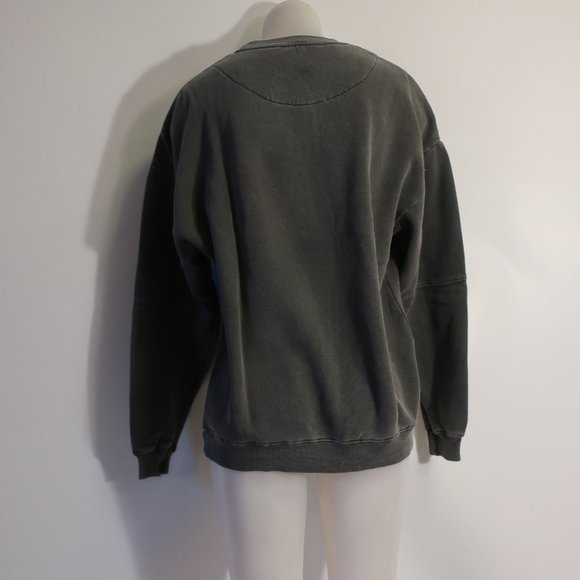 Womens Newtone Gray Yellow Crew Smiley Face NYC Sweatshirt  2 US/L-XL * - Picture 6 of 8